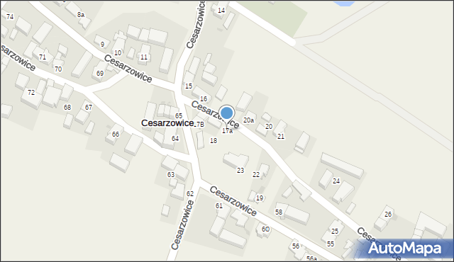 Cesarzowice, Cesarzowice, 17a, mapa Cesarzowice