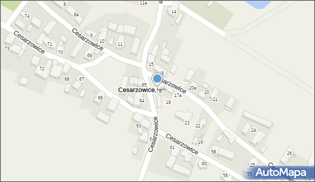 Cesarzowice, Cesarzowice, 17B, mapa Cesarzowice