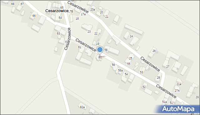 Cesarzowice, Cesarzowice, 60, mapa Cesarzowice