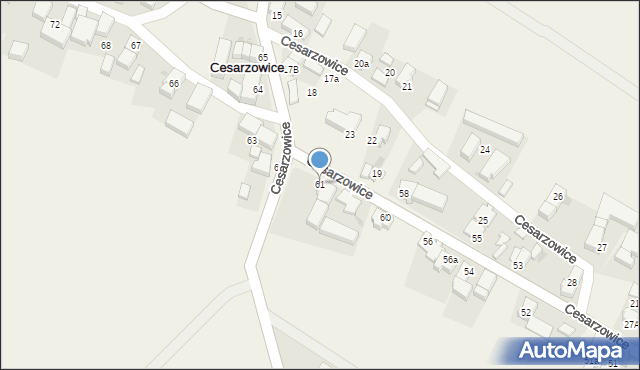 Cesarzowice, Cesarzowice, 61, mapa Cesarzowice