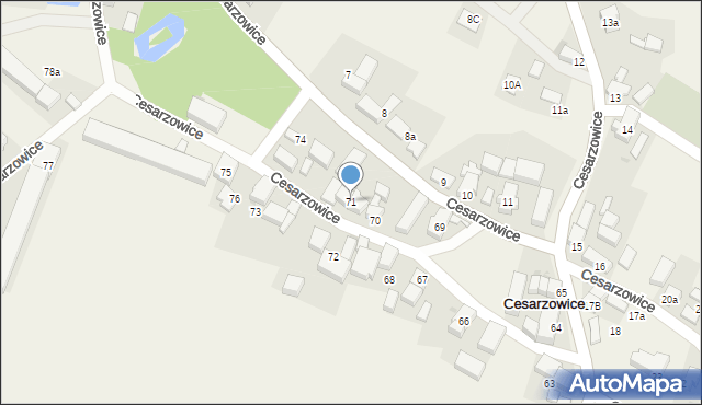 Cesarzowice, Cesarzowice, 71, mapa Cesarzowice
