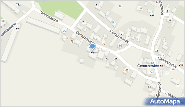 Cesarzowice, Cesarzowice, 72, mapa Cesarzowice