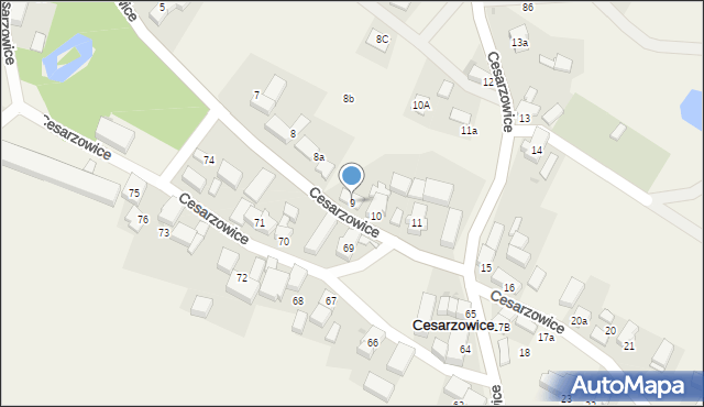 Cesarzowice, Cesarzowice, 9, mapa Cesarzowice