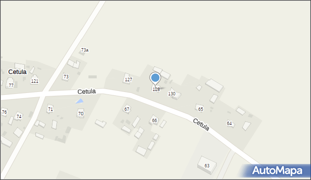 Cetula, Cetula, 128, mapa Cetula