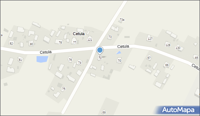 Cetula, Cetula, 71, mapa Cetula