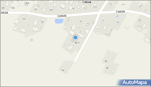 Cetula, Cetula, 75, mapa Cetula