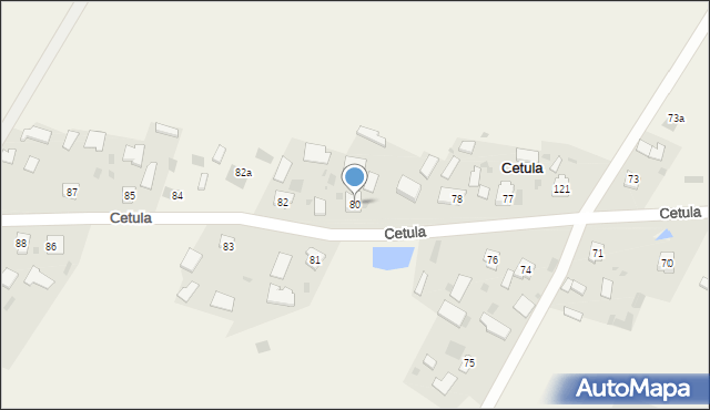 Cetula, Cetula, 80, mapa Cetula