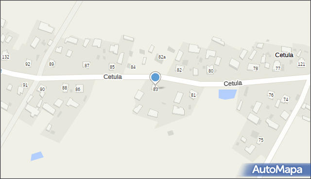 Cetula, Cetula, 83, mapa Cetula