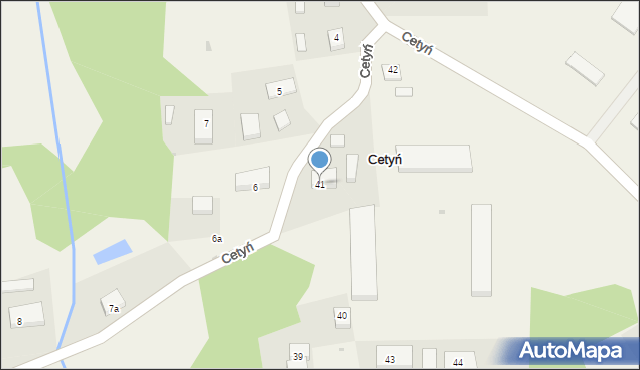 Cetyń, Cetyń, 41, mapa Cetyń