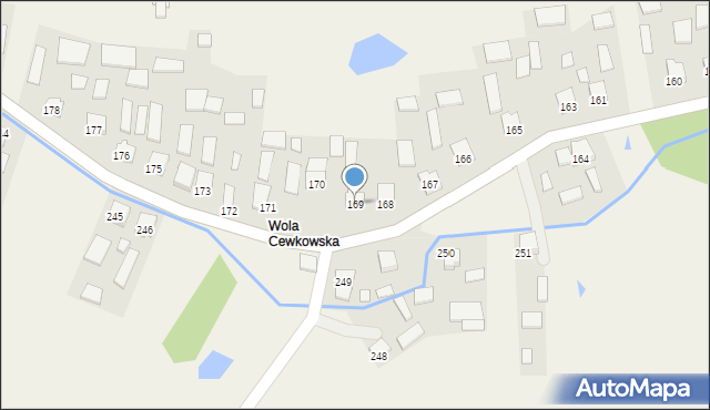 Cewków, Cewków, 169, mapa Cewków