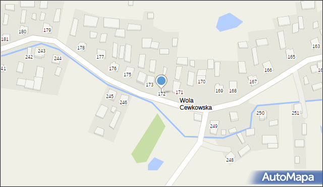 Cewków, Cewków, 172, mapa Cewków