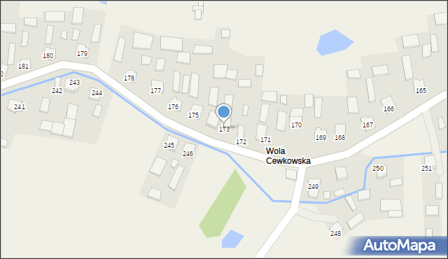 Cewków, Cewków, 173, mapa Cewków