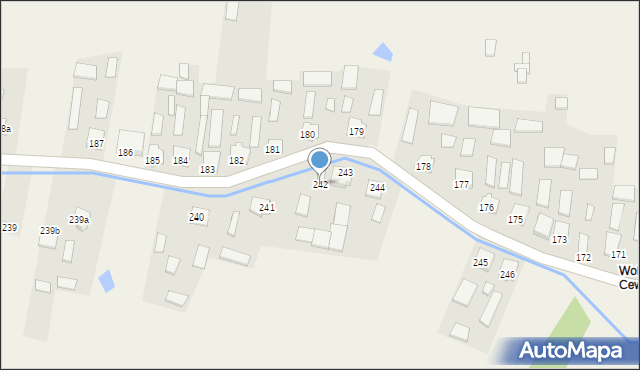 Cewków, Cewków, 242, mapa Cewków