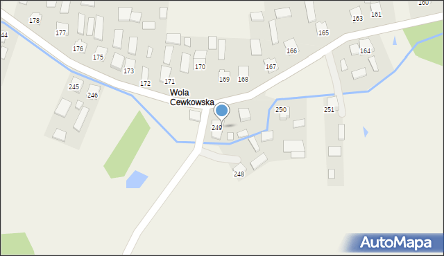 Cewków, Cewków, 249a, mapa Cewków