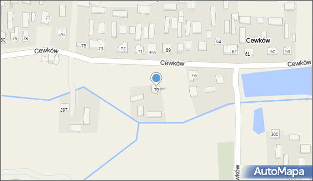 Cewków, Cewków, 70, mapa Cewków