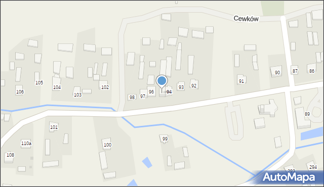 Cewków, Cewków, 95, mapa Cewków