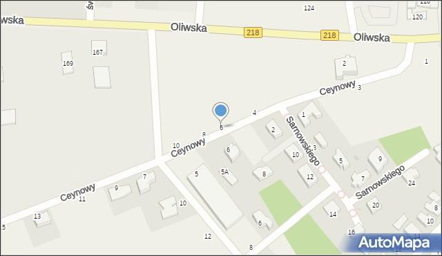 Chwaszczyno, Ceynowy, 6, mapa Chwaszczyno