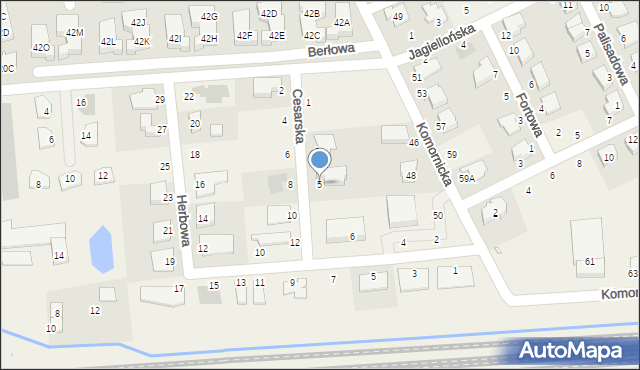 Dąbrówka, Cesarska, 5, mapa Dąbrówka