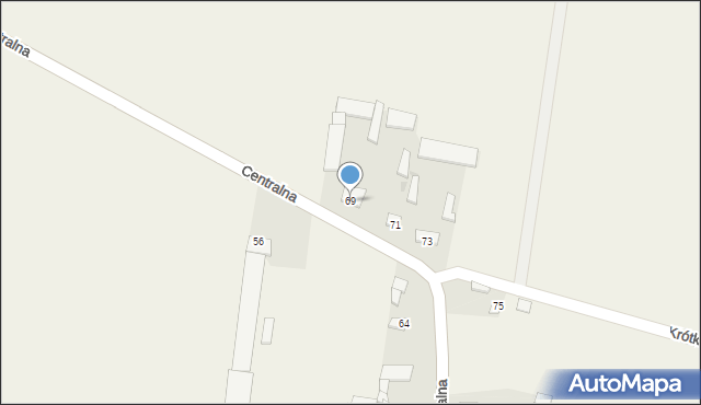 Dębsk, Centralna, 69, mapa Dębsk