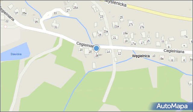 Dobczyce, Cegielniana, 16, mapa Dobczyce