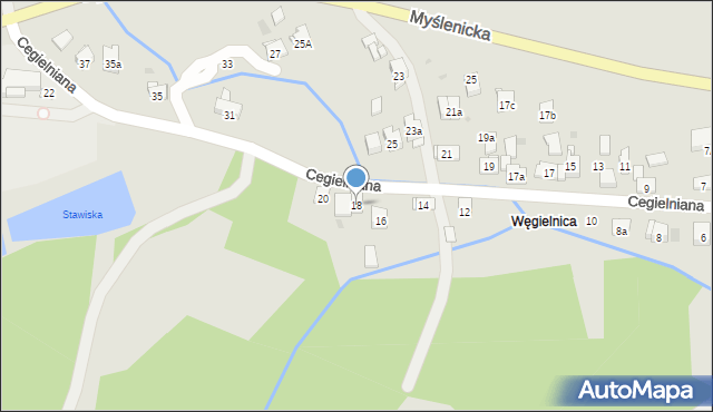 Dobczyce, Cegielniana, 18, mapa Dobczyce