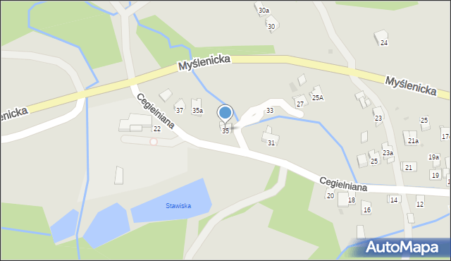 Dobczyce, Cegielniana, 35, mapa Dobczyce