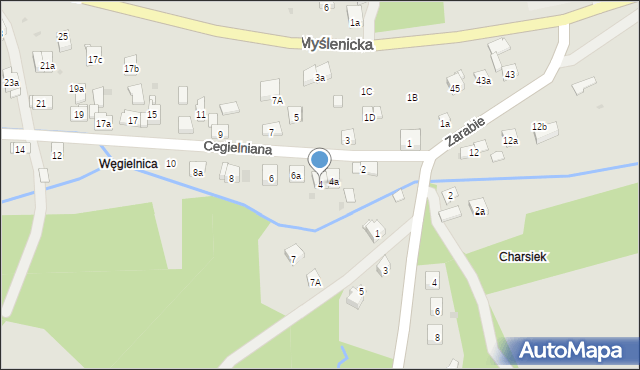 Dobczyce, Cegielniana, 4, mapa Dobczyce