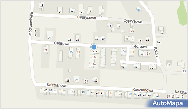 Dobrzykowice, Cedrowa, 11b, mapa Dobrzykowice