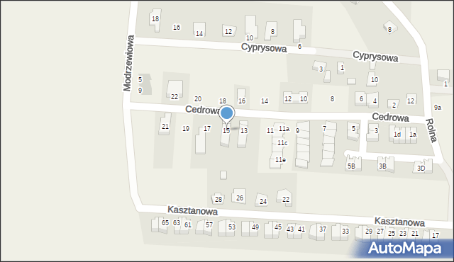 Dobrzykowice, Cedrowa, 15, mapa Dobrzykowice