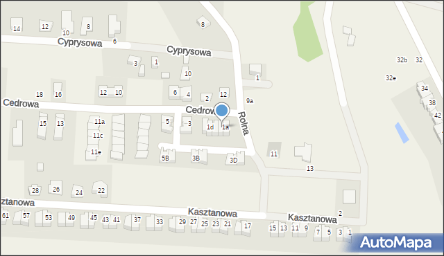 Dobrzykowice, Cedrowa, 1b, mapa Dobrzykowice