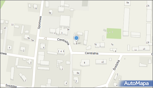 Dominowo, Centralna, 5, mapa Dominowo