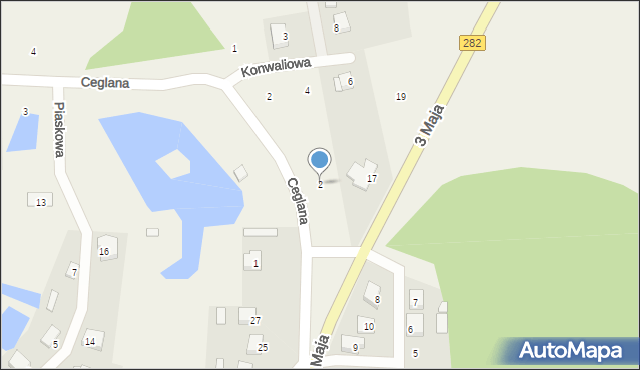 Droszków, Ceglana, 2, mapa Droszków