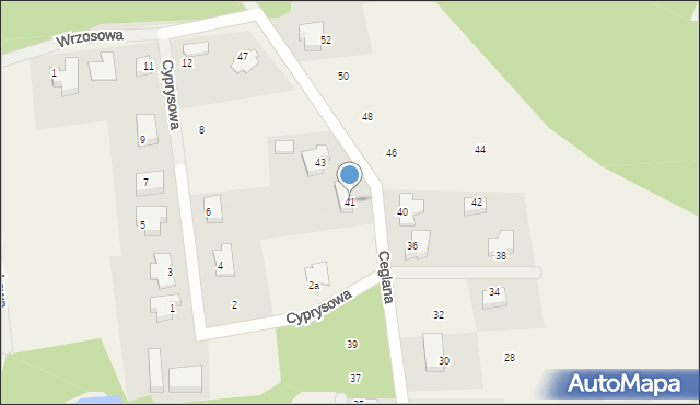 Droszków, Ceglana, 41, mapa Droszków