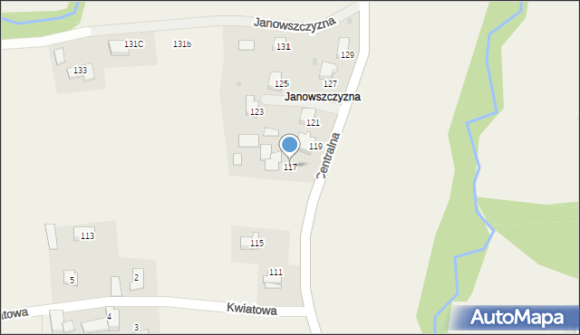 Frydrychowice, Centralna, 117, mapa Frydrychowice