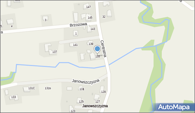 Frydrychowice, Centralna, 135, mapa Frydrychowice