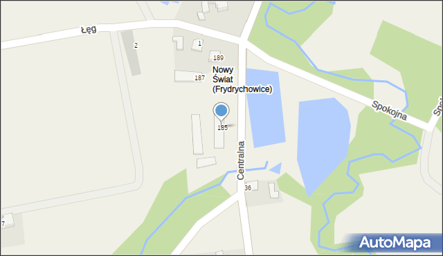 Frydrychowice, Centralna, 185, mapa Frydrychowice
