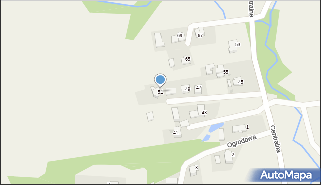 Frydrychowice, Centralna, 51, mapa Frydrychowice
