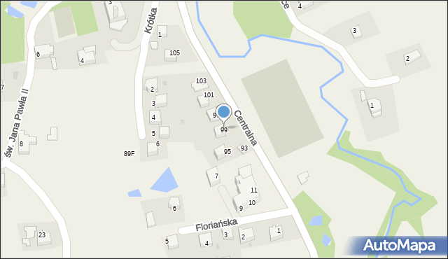 Frydrychowice, Centralna, 99, mapa Frydrychowice