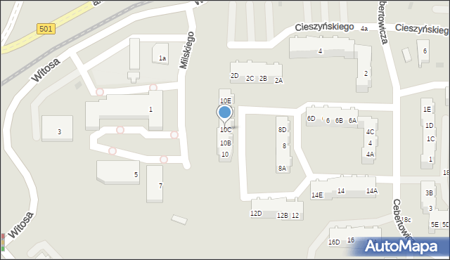 Gdańsk, Cebertowicza Romualda, prof., 10C, mapa Gdańska