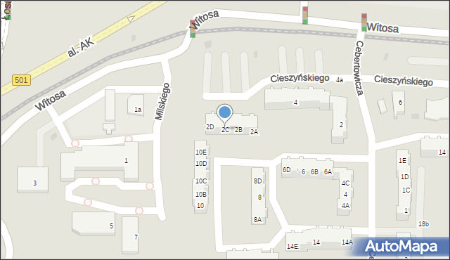 Gdańsk, Cebertowicza Romualda, prof., 2C, mapa Gdańska