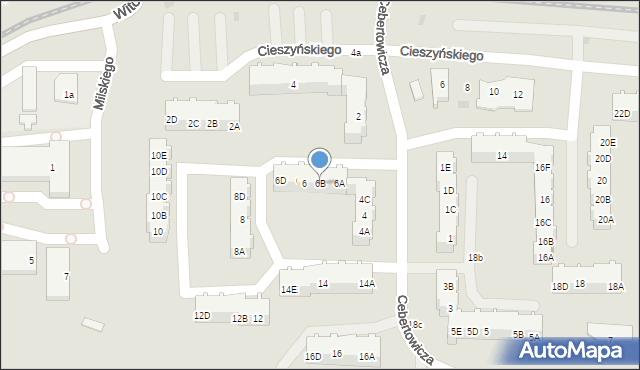Gdańsk, Cebertowicza Romualda, prof., 6B, mapa Gdańska