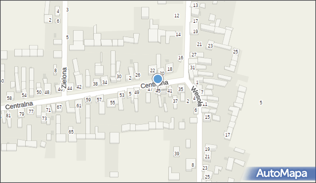 Gniazdów, Centralna, 45, mapa Gniazdów