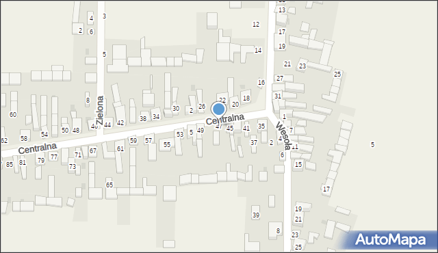 Gniazdów, Centralna, 47, mapa Gniazdów