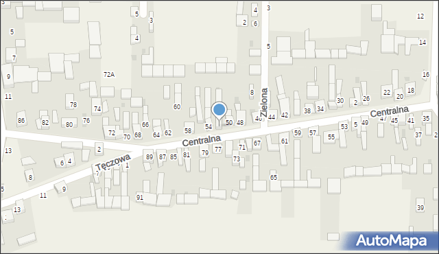 Gniazdów, Centralna, 52, mapa Gniazdów