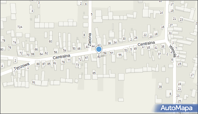 Gniazdów, Centralna, 61, mapa Gniazdów