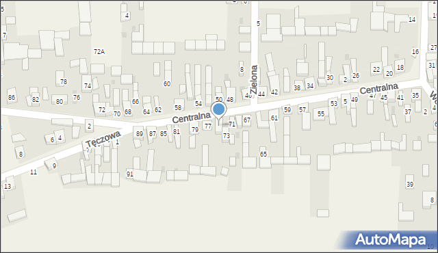 Gniazdów, Centralna, 75, mapa Gniazdów