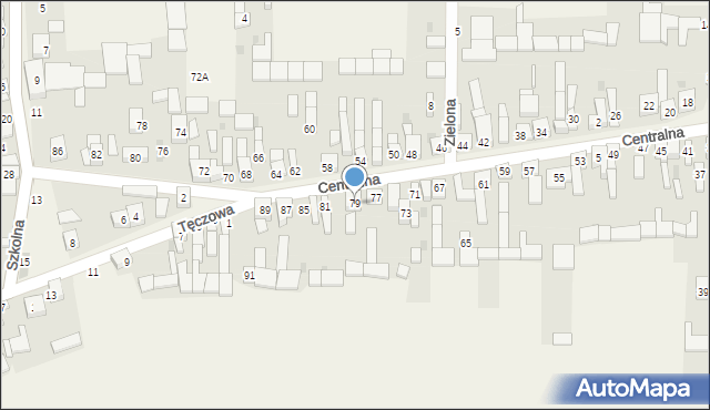 Gniazdów, Centralna, 79, mapa Gniazdów