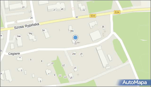 Golub-Dobrzyń, Ceglana, 11, mapa Golub-Dobrzyń