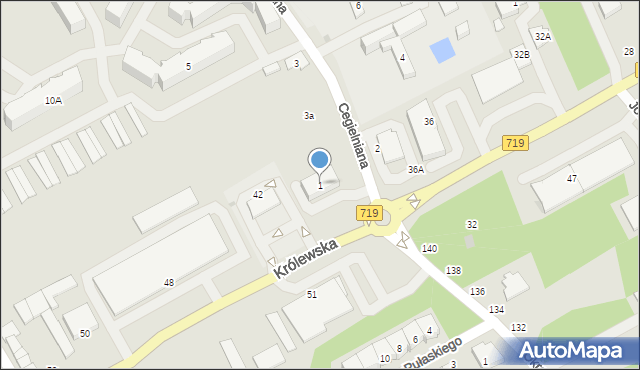 Grodzisk Mazowiecki, Cegielniana, 1, mapa Grodzisk Mazowiecki