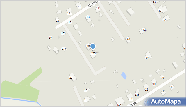 Grudziądz, Ceynowy Floriana, dr., 15B, mapa Grudziądza